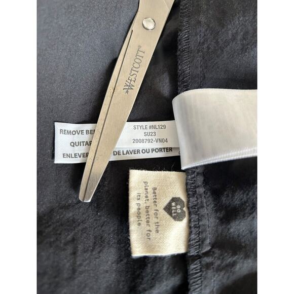 Madewell Dress Womens Size 4 Black Poplin Halter Tiered Criss Cross Midi - Picture 11 of 15